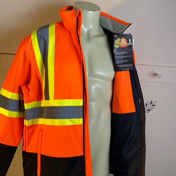 Dickies high visibility, softshell safety cross back jacket, men’s size XL - Picture 5 of 17